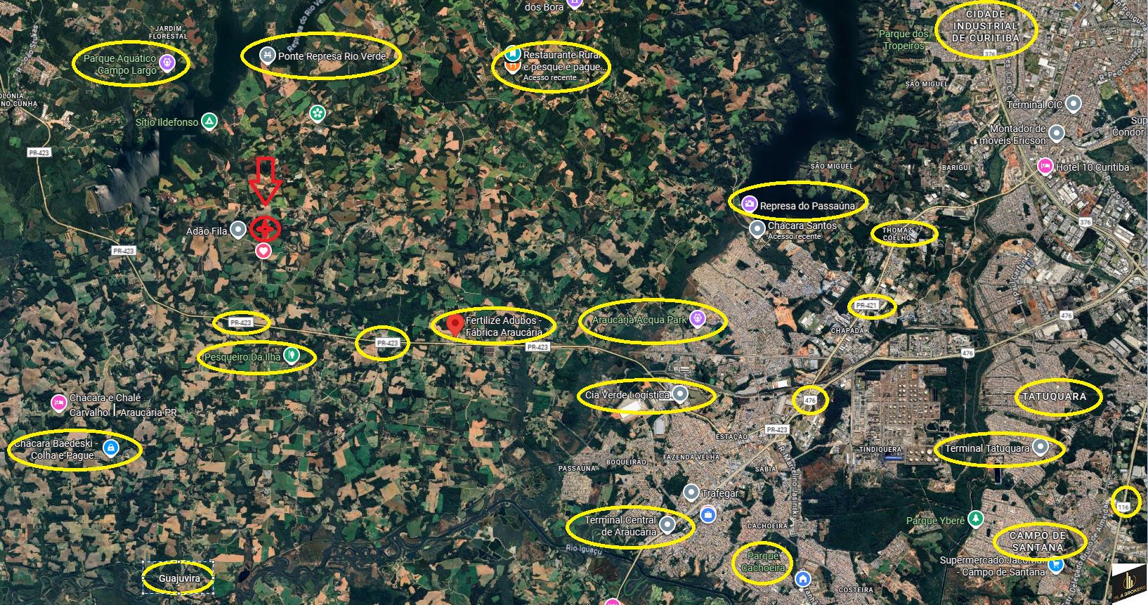 20.000M2/1 KM ATE ASFALTO/PRONTA PARA SEU LAZER/ 11 KM ARAUCARIA/IDEAL AIRBNB